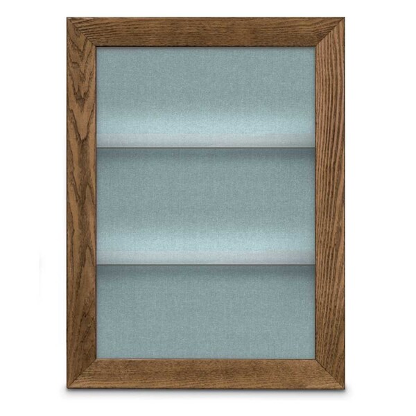 United Visual Products Outdoor Enclosed Combo Board, 42"x32", Black Frame/Grey & Cloud UVCB4232ODB-GREY-CLOUD - main